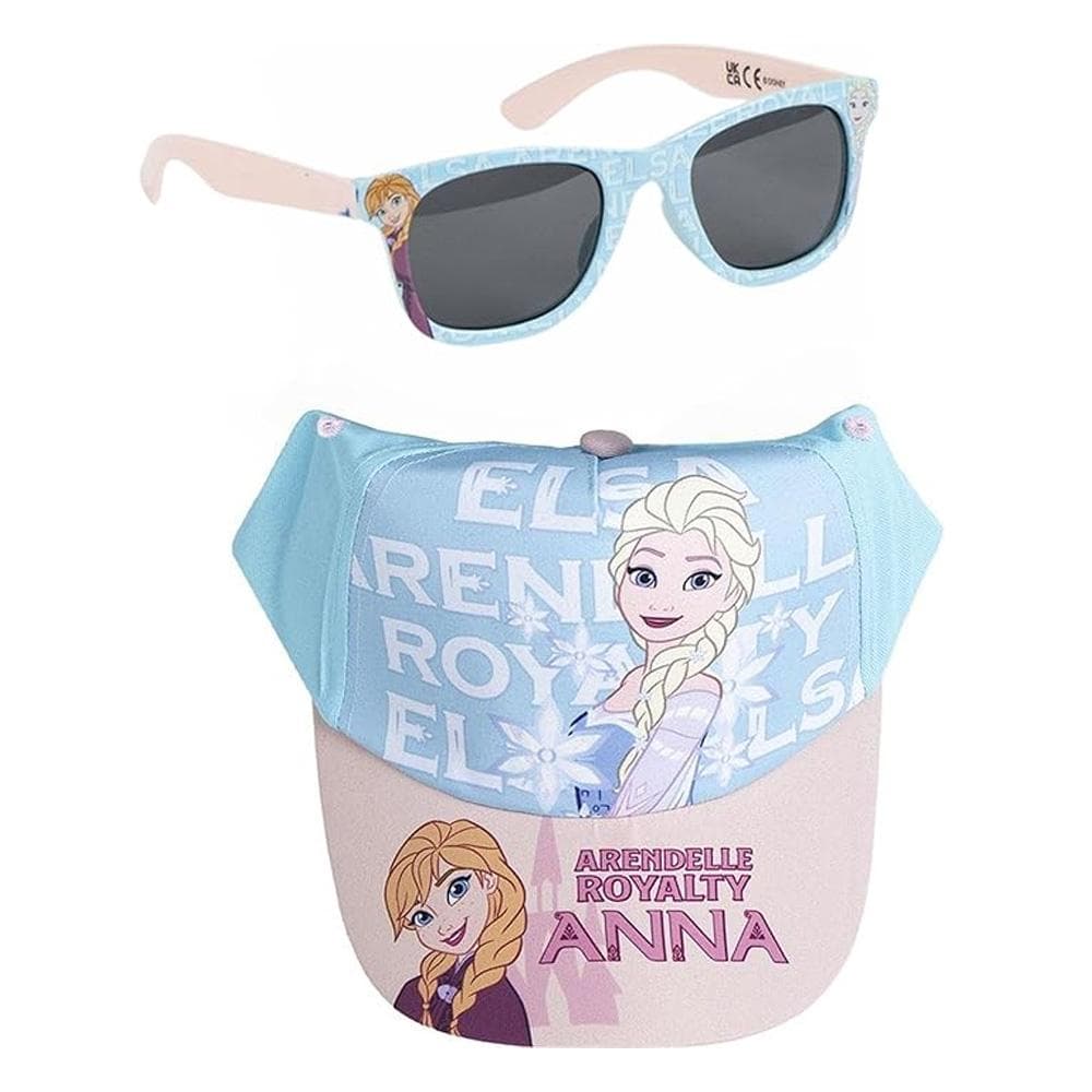 Kit Casquette + Lunette de Soleil Bleu/Rose à Rayures Enfant Sport Zone La Reine Des Neiges 1