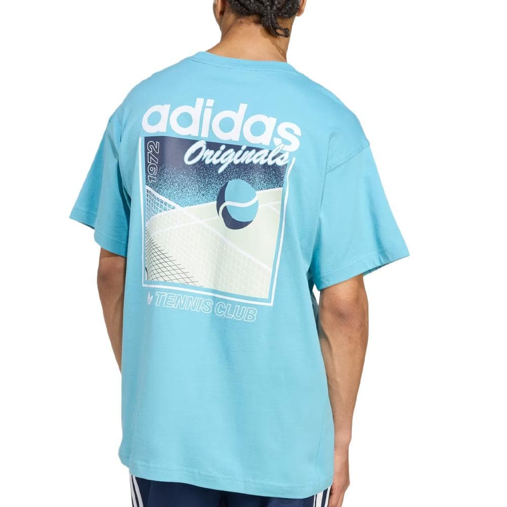 T-shirt Bleu Homme Adidas Tennis Club 2