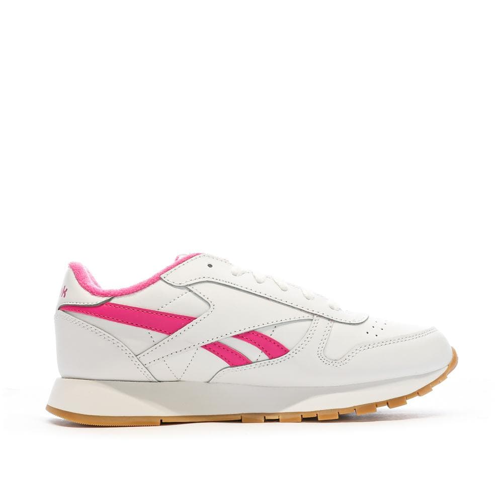 Baskets Blanches/Roses Femme Reebok Classic Lthr 100034123 2