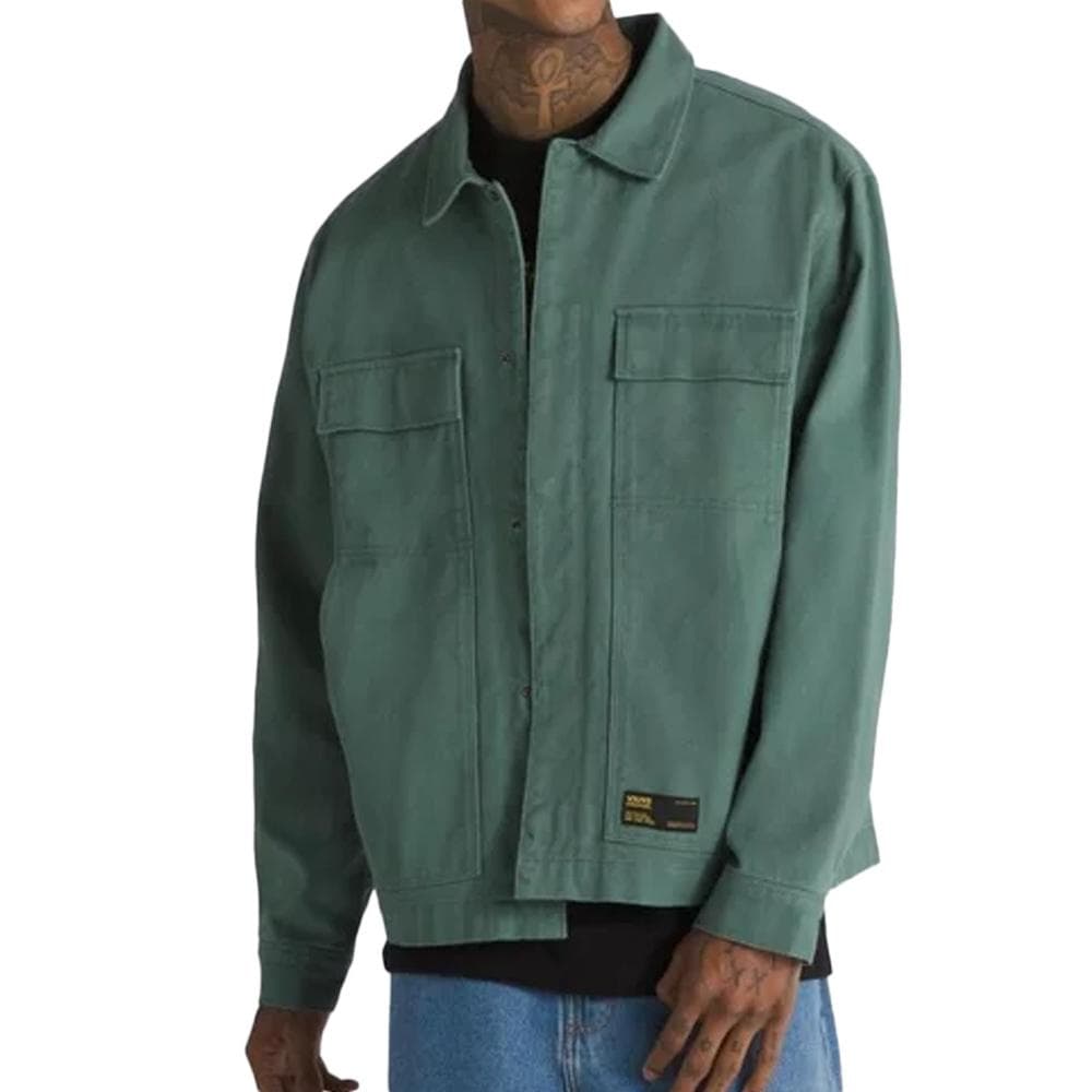 Veste Vert Homme Vans Station Jacket Dark 1