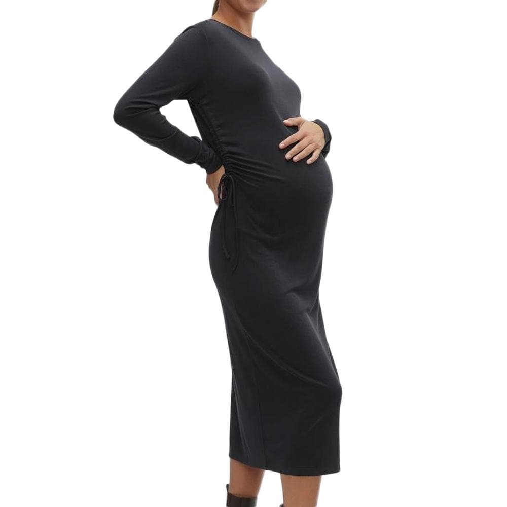 Robe Noir Femme Vero Moda Maternity Calf 1
