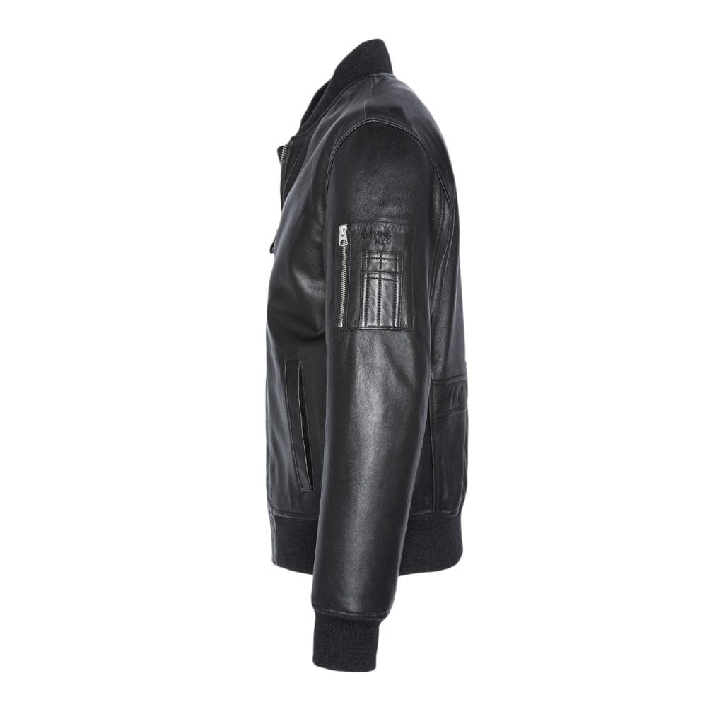 Blouson cuir Noir Homme Schott LCBOMBA 3