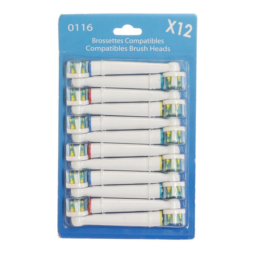x12 Brossettes de Rechange Rotative Prodental Total Action 1