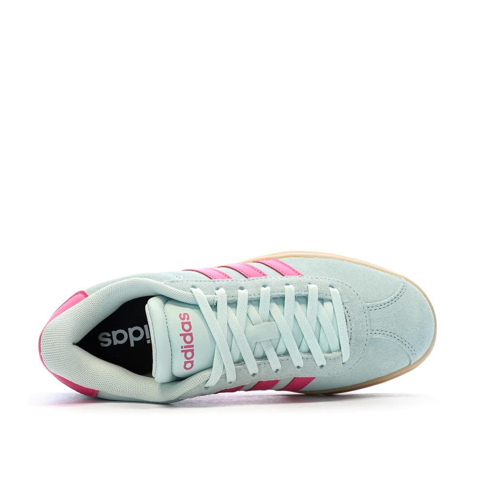 Baskets Vertes/Roses Fille Adidas Vl Court Bold 4
