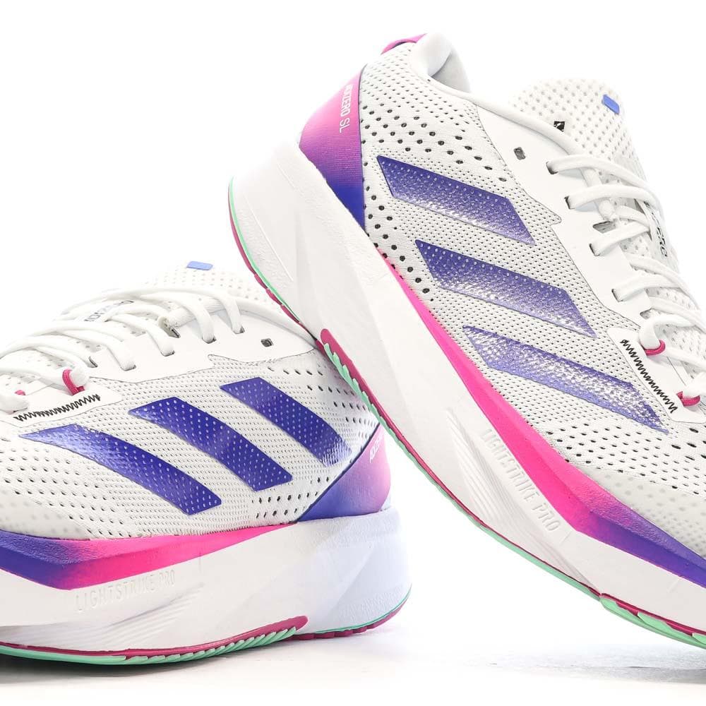 Chaussures de running Blanches Homme Adidas Adizero 7