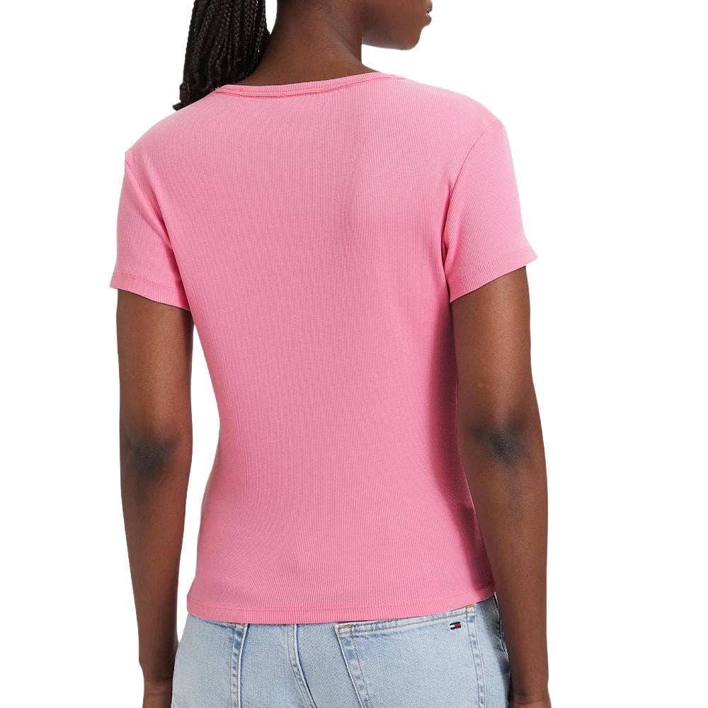 T-shirt Rose Femme Tommy Hilfiger Slim 2