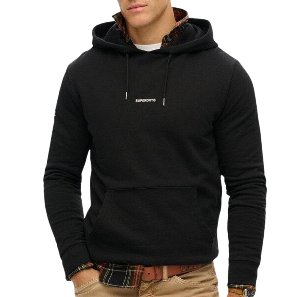 Sweat à Capuche Noir Homme Superdry Plain Hood 2