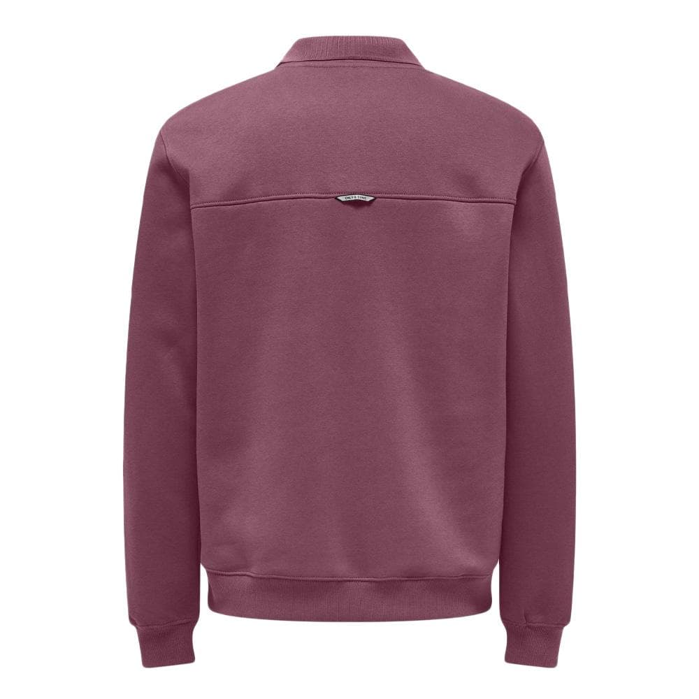 Sweat 1/2 Bordeaux Homme Only & Sons Abbott 2