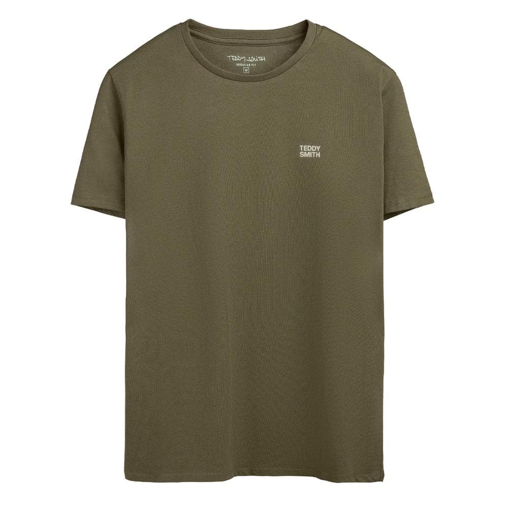 T-shirt Kaki Homme Teddy Smith Total 1 1