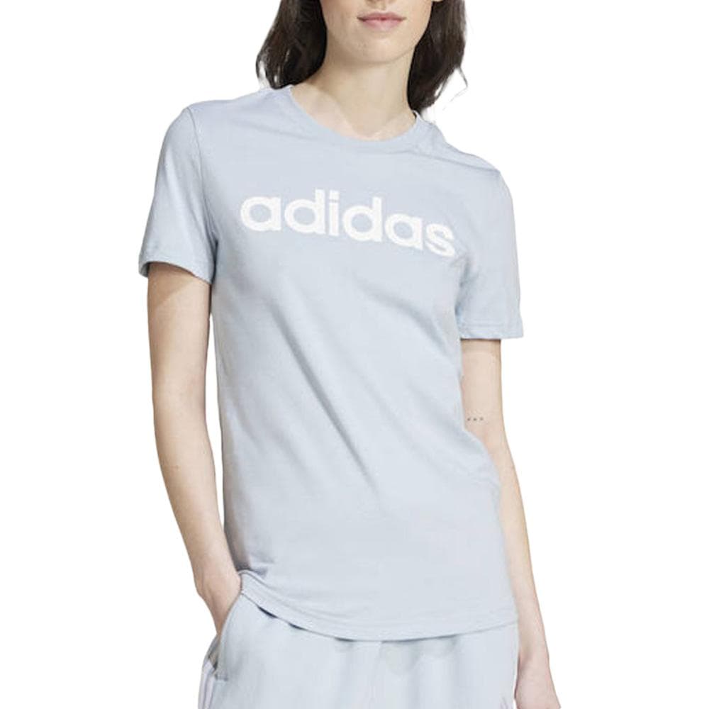 T-Shirt Bleu Femme Adidas Lins 1