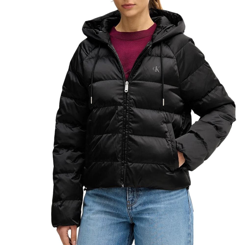 Doudoune Noire Femme Calvin Klein Jeans Satin 1