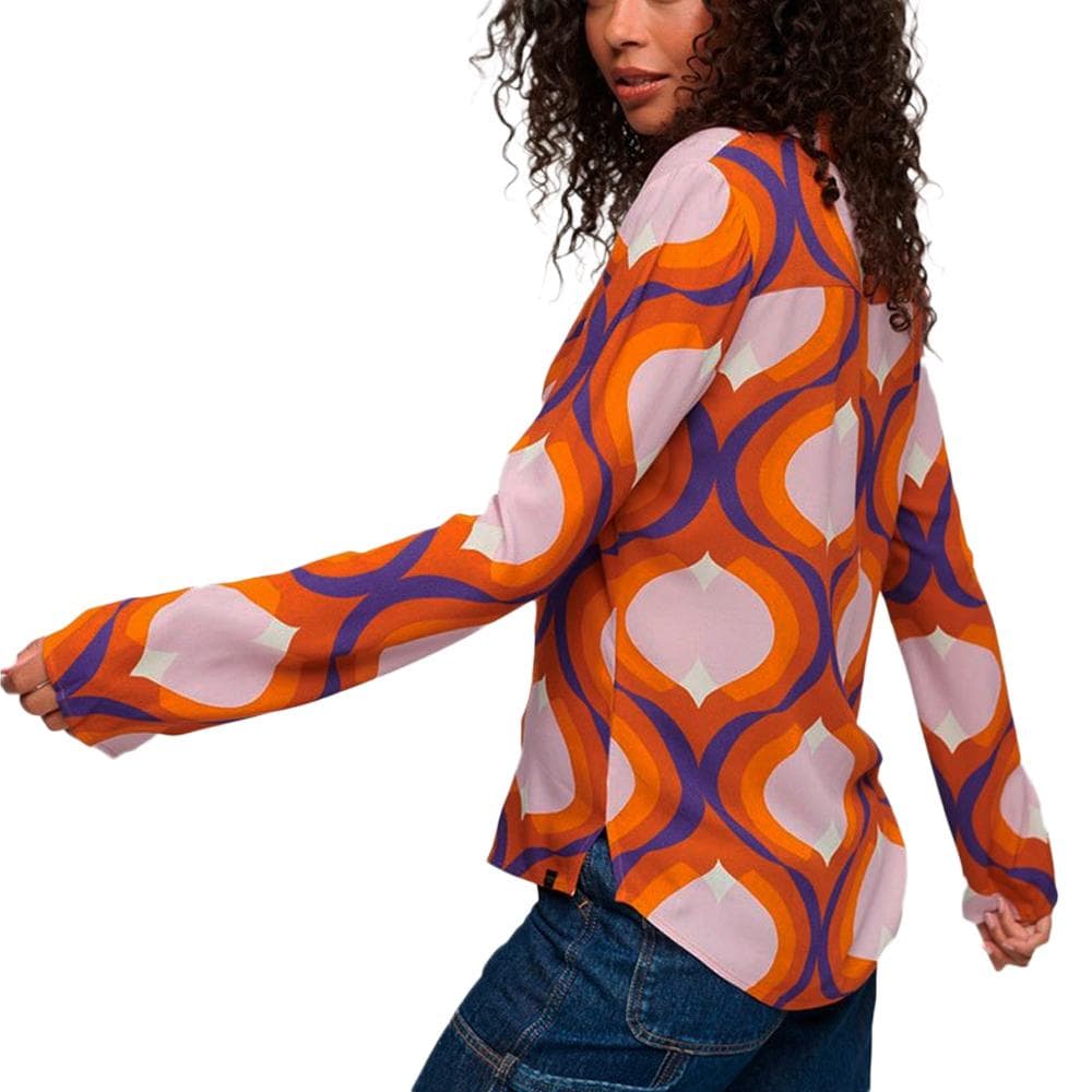 Chemise Orange/Rose à Motifs Femme Superdry 70s Print 2