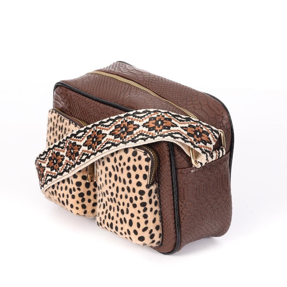 Sac à Bandoulière Marron Femme Manoukian Devon 3