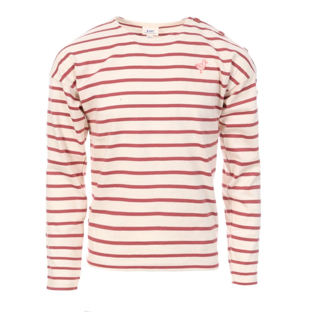 T-Shirt Manches Longues Blanches/Roses Fille Elle est ou la mer Tuner 1