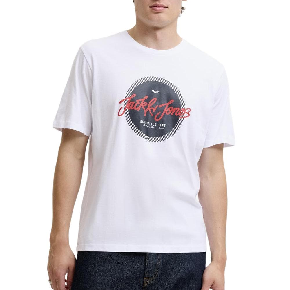 T-Shirt Blanc/Rouge Homme Jack & Jones Hurban 1