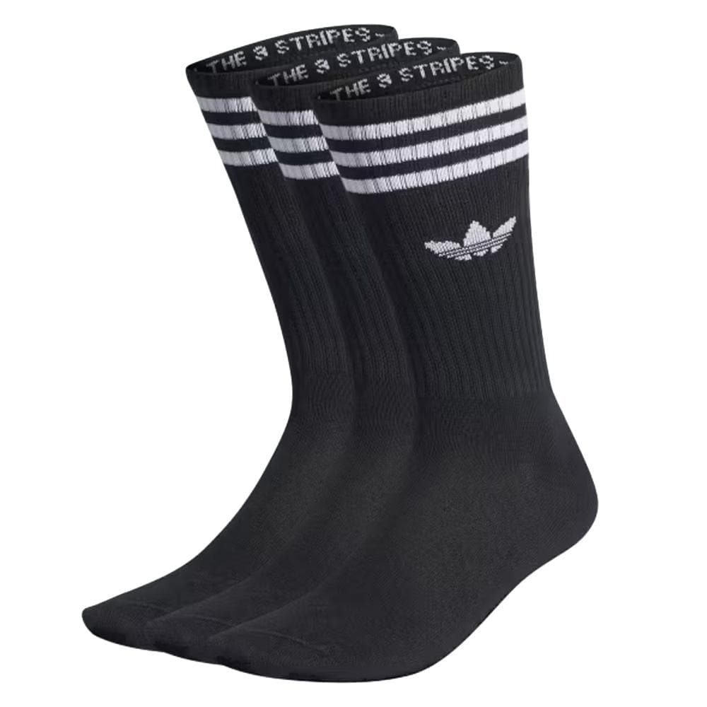 Lot de trois paires de chaussettes Noires Homme Adidas High Crew 1
