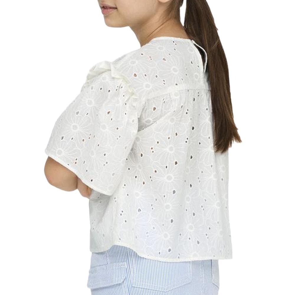 Blouse Blanche Fille Kids ONLY Daisy 2