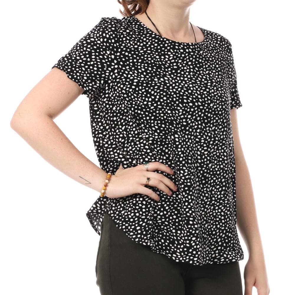 Blouse Noire à Motifs Femme Vero Moda Easy Joy 1