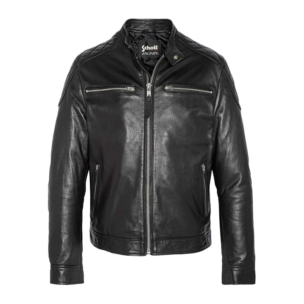 Blouson en cuir Noir Homme Schott Blouson LCLEO 1