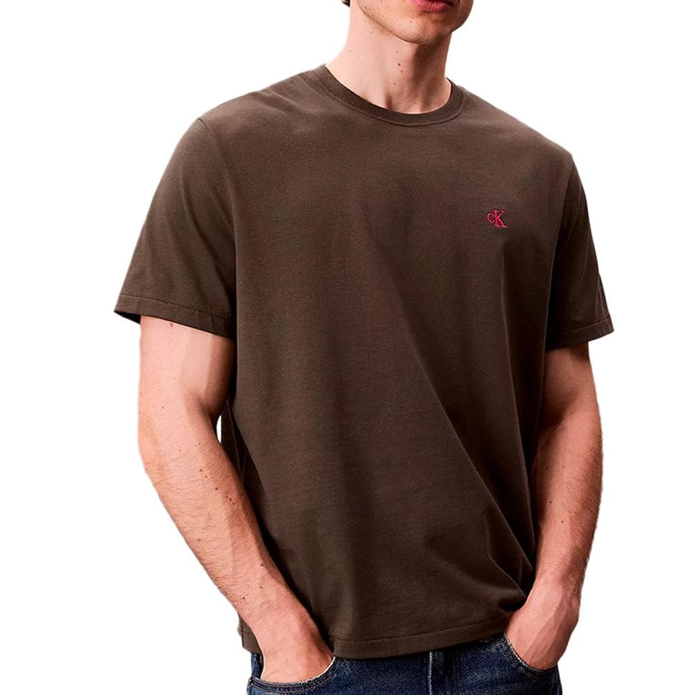 T-Shirt Marron Homme Calvin Klein Jeans Easy 1