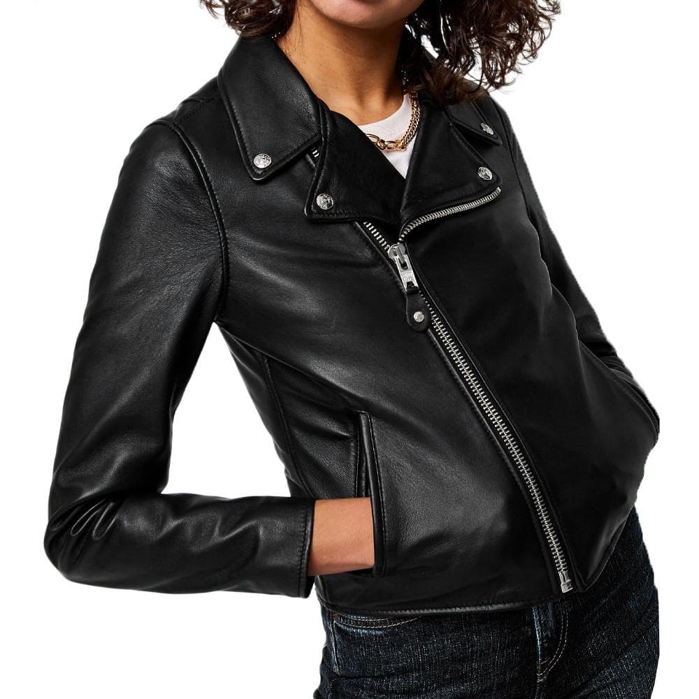 Veste en cuir Noir Femme Schott Lcw8615 1
