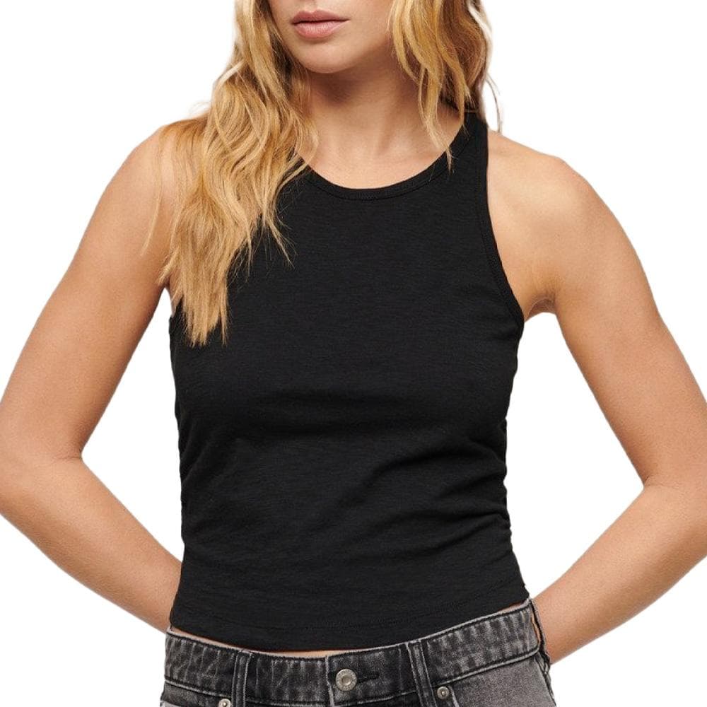 Débardeur Noir Femme Superdry Superdry Ruched 1