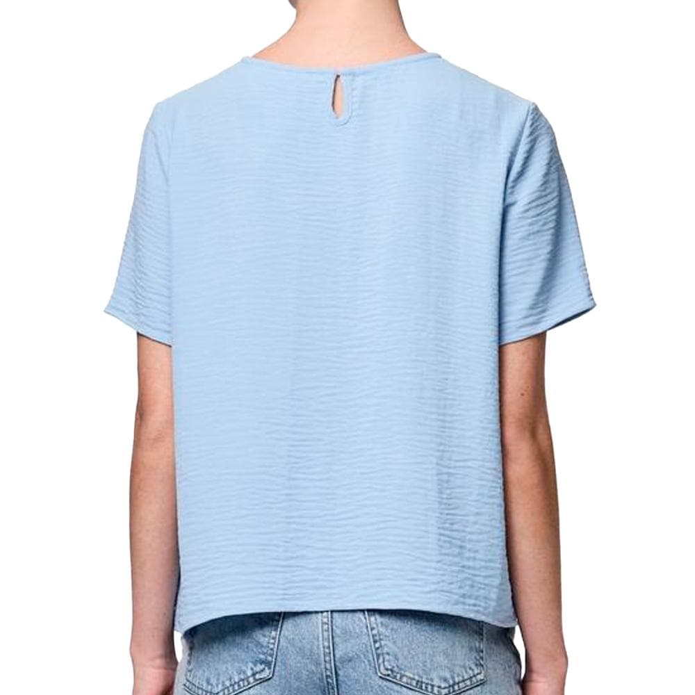 T-Shirt Bleu Femme Pieces Pcanna 2