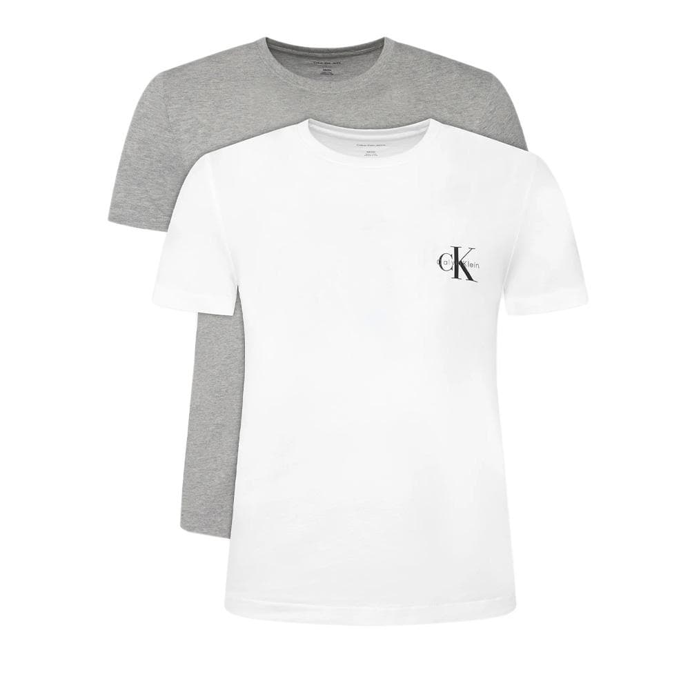 Lot de 2 T-Shirt Gris/Blanc Femme Calvin Klein Jeans Monologo 1