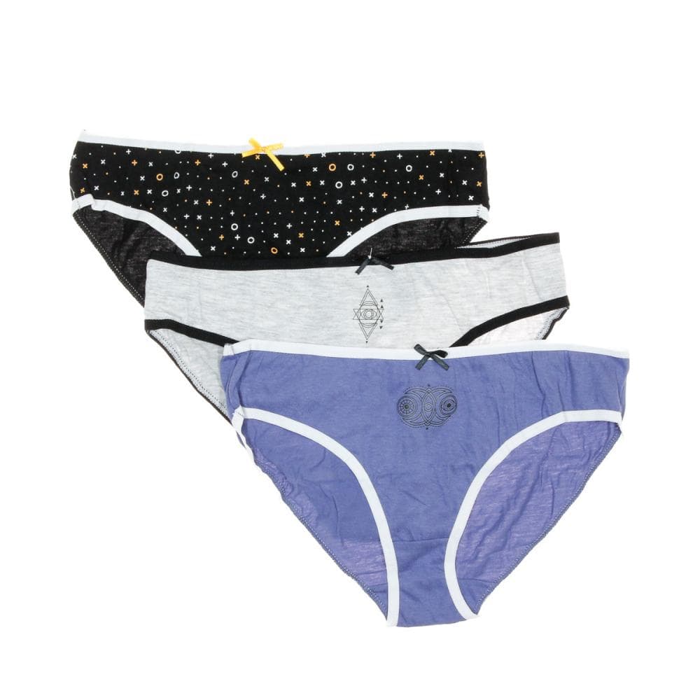 Lot x3 Culottes Gris/Noir/Bleu Femme Simply Me 1
