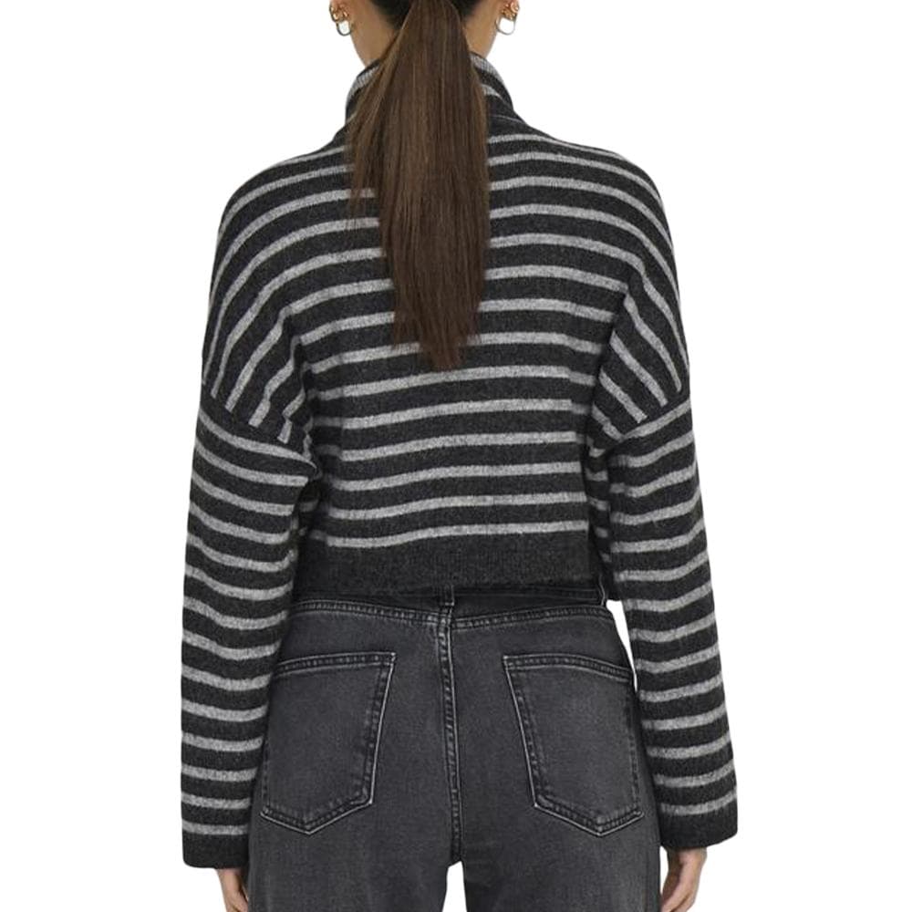 Pull Col roulé Noir/Gris Femme Only Talio 2