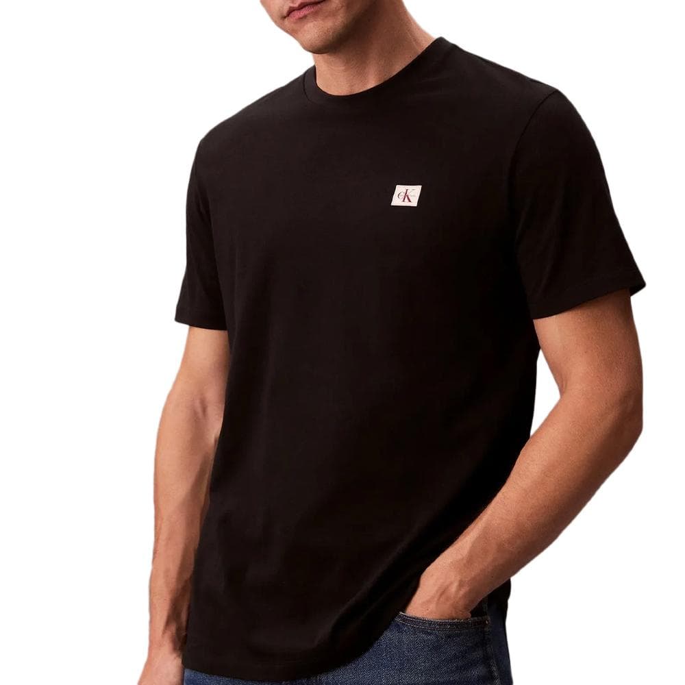 T-Shirt Noir Homme Calvin Klein Jeans Badge 30s Jersey-bright 1