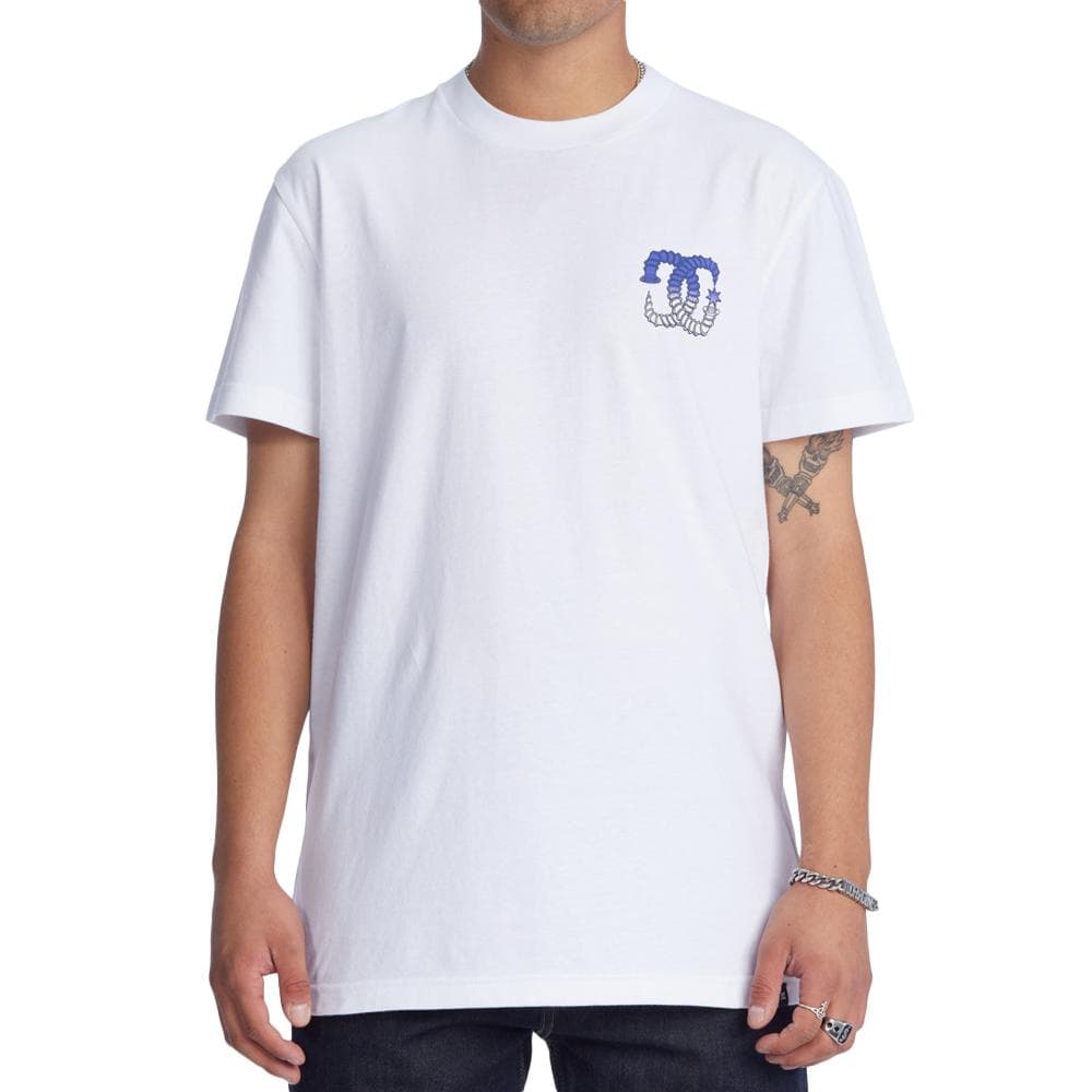 T-Shirt Blanc Homme Dc shoes Star Screwed 1