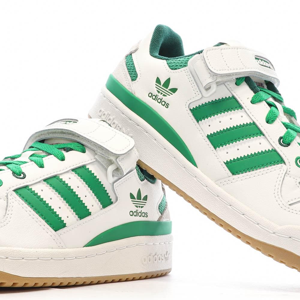 Baskets Blanches/Vertes Homme Adidas Forum 7