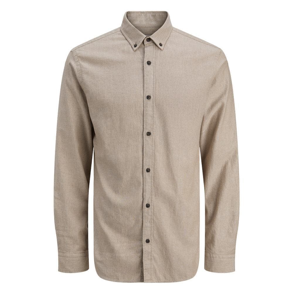 Chemise Beige Homme Jack & Jones Classic Melange 1