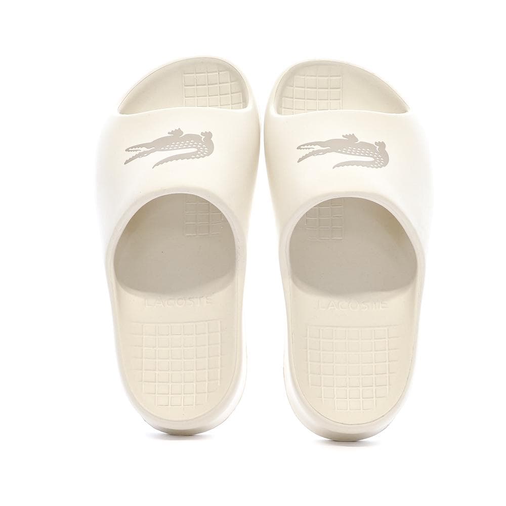 Claquettes Beiges Femme Lacoste Serve Slide 2.0 3
