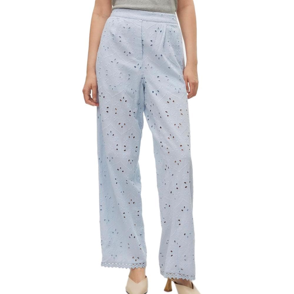 Pantalon fluide Bleu Femme Vero Moda Wide 1