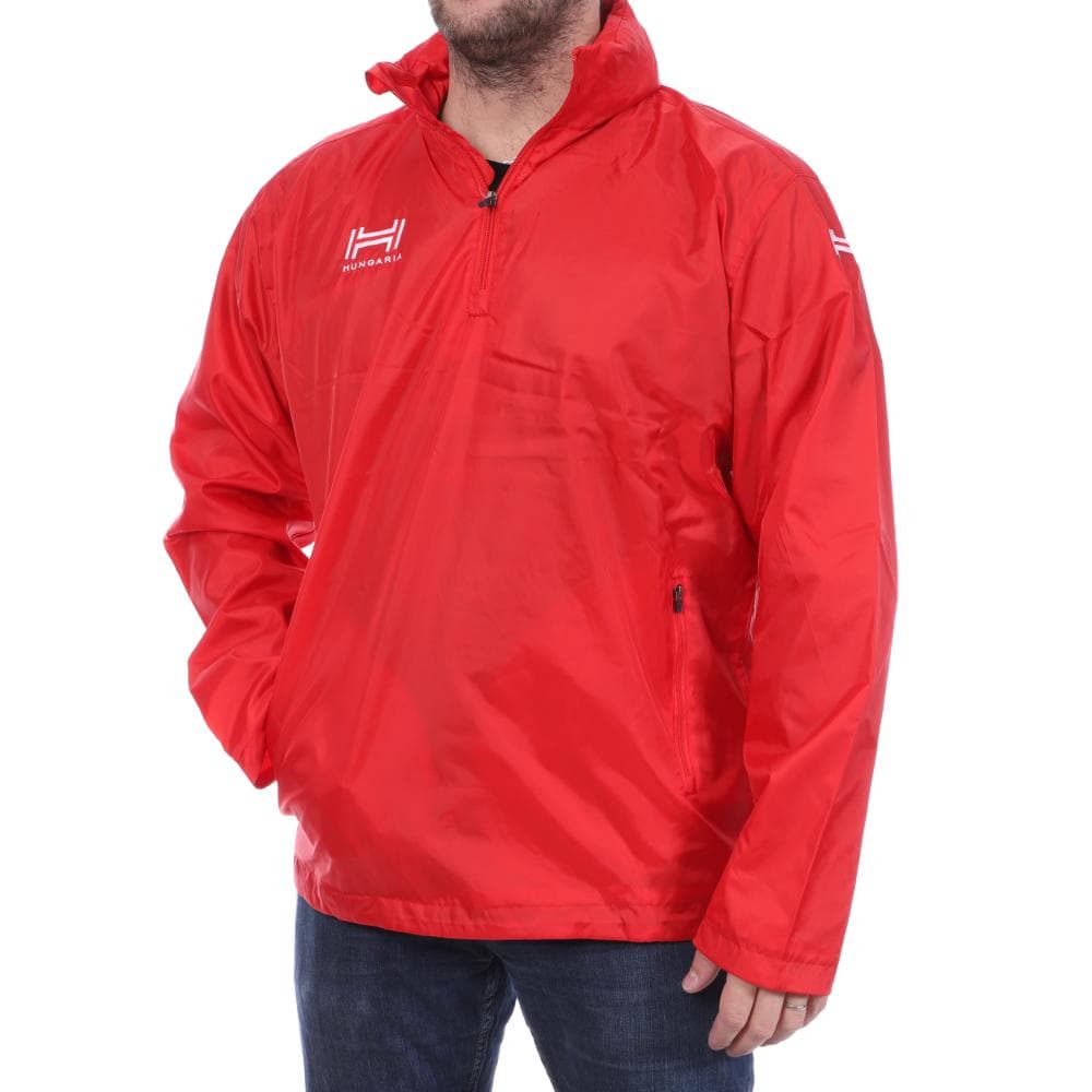 Coupe-vent 1/4 zip rouge homme Hungaria Training Premium 15 1