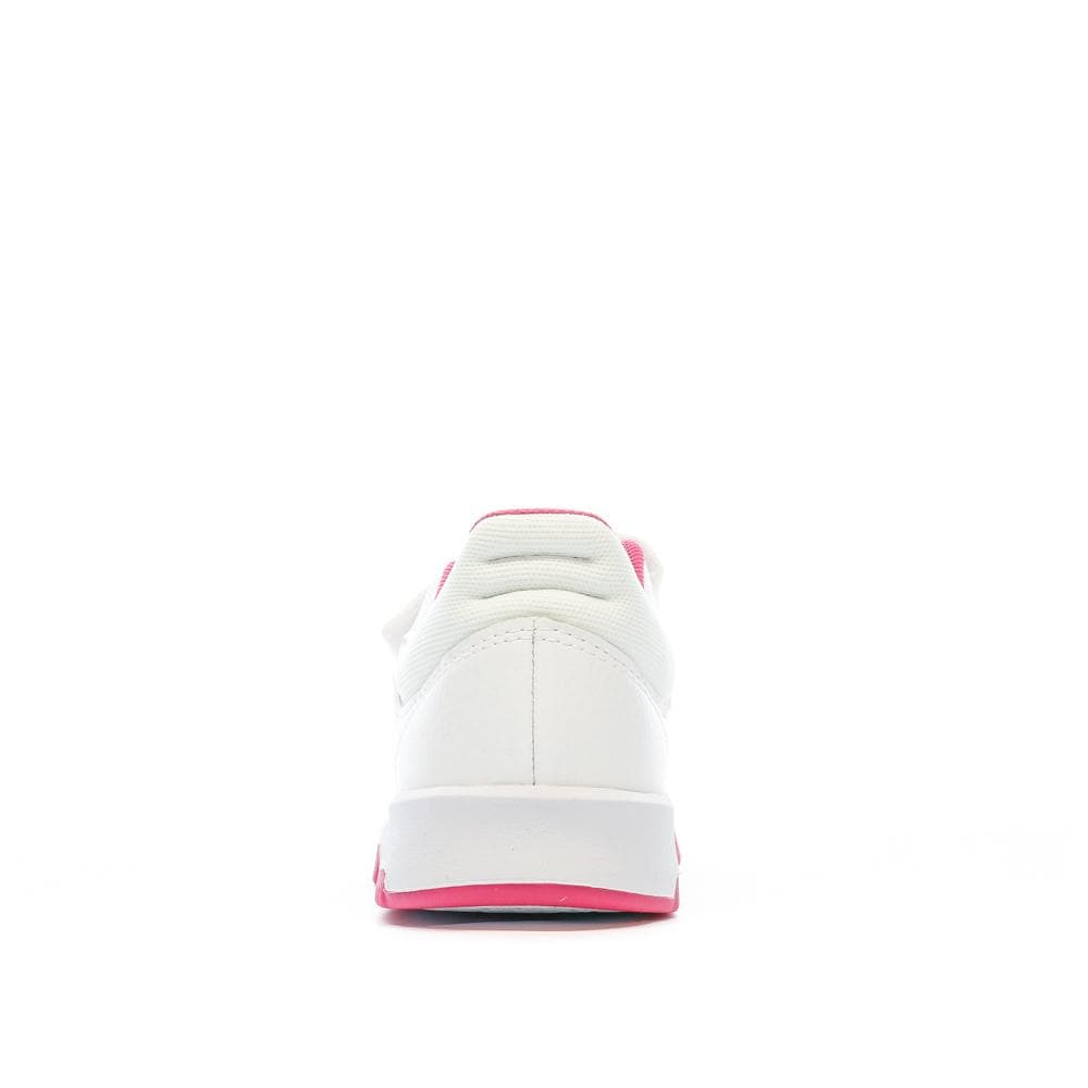 Baskets Blanches/Roses Fille Adidas Tensaur 3