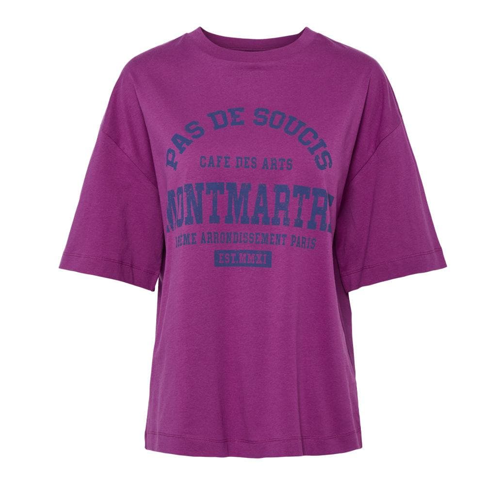 T-shirt Violet Femme Pieces Maude 1