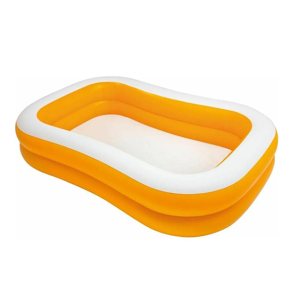 Piscine 229X147X46cm gonflable rectangulaire abricot Intex 1