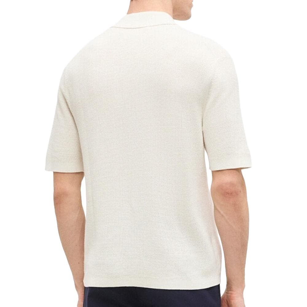Polo Beige Homme Calvin Klein Jeans Waffle 2