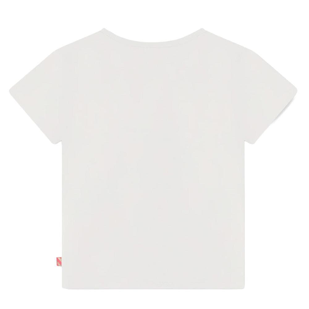 T-Shirt Blanc Fille Billieblush U20493 2