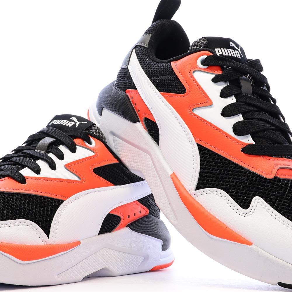 Baskets Noires/Blanches/Oranges Garçon Puma X-ray 7