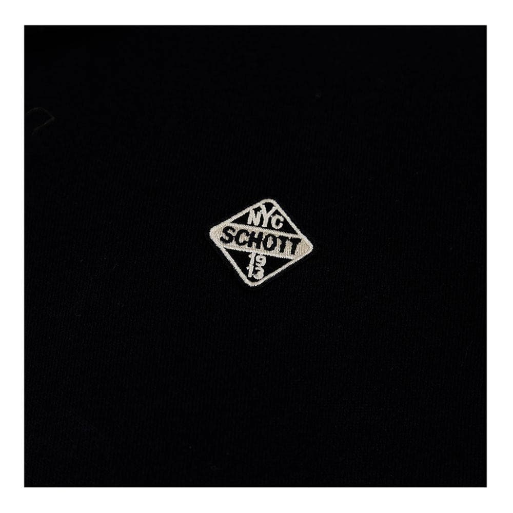 Sweat zippé Noir Homme Schott Badge 2