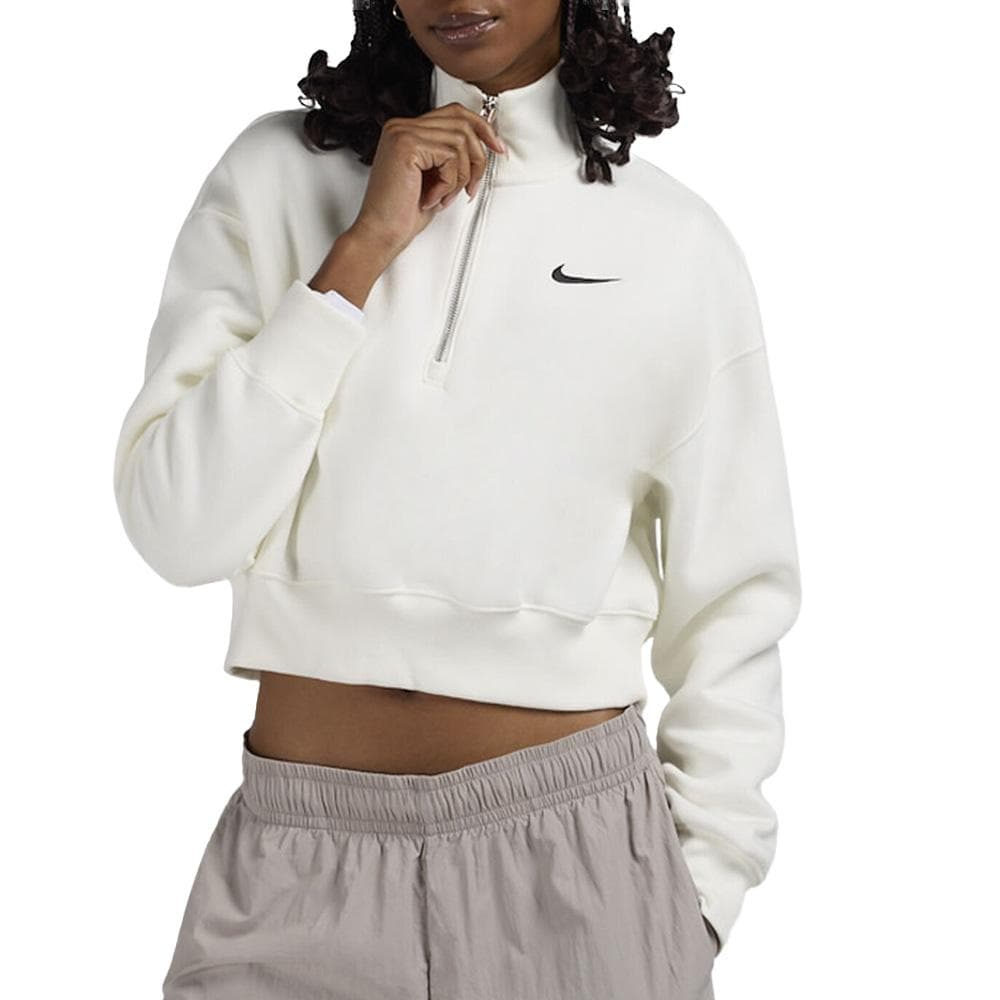 Sweat Zippé Blanc Femme Nike Nsw Style 1