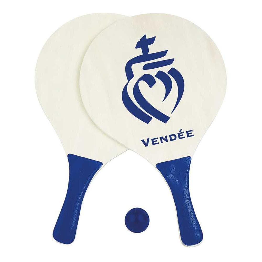 Set de Raquette en bois Beach Ball aléatoire Vendee 8mm 2