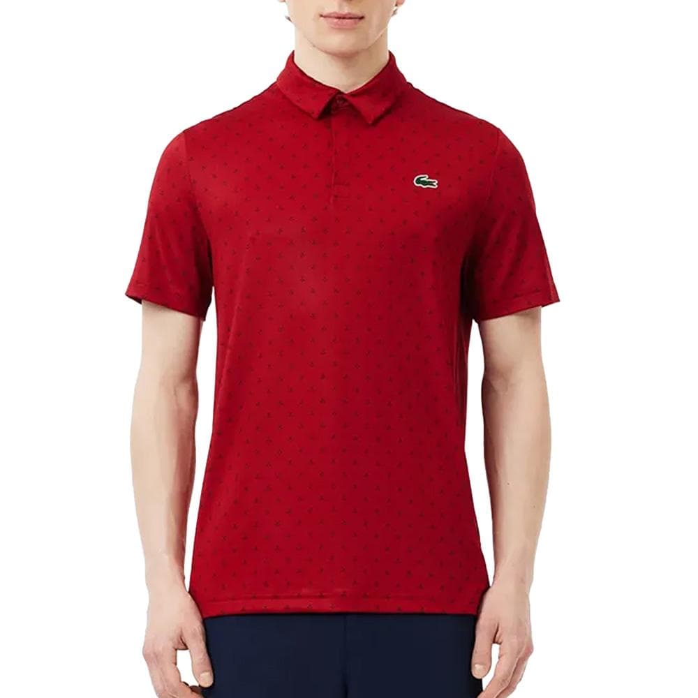 Polo de Golf Rouge Homme Lacoste regular fit protection UV 1