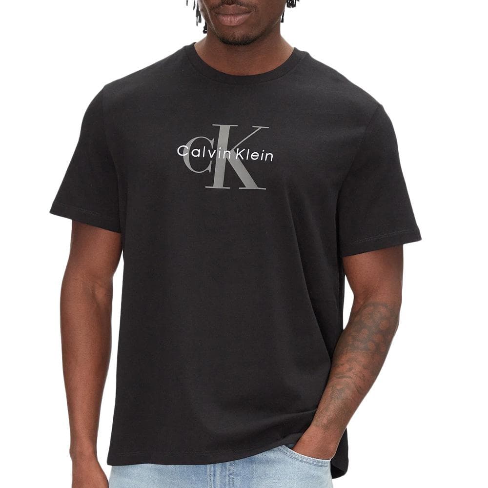 T-Shirt Noir Homme Calvin Klein Jeans Hero 1