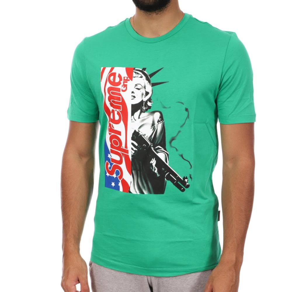 T-shirt Vert Homme Supreme Grip Maril 1