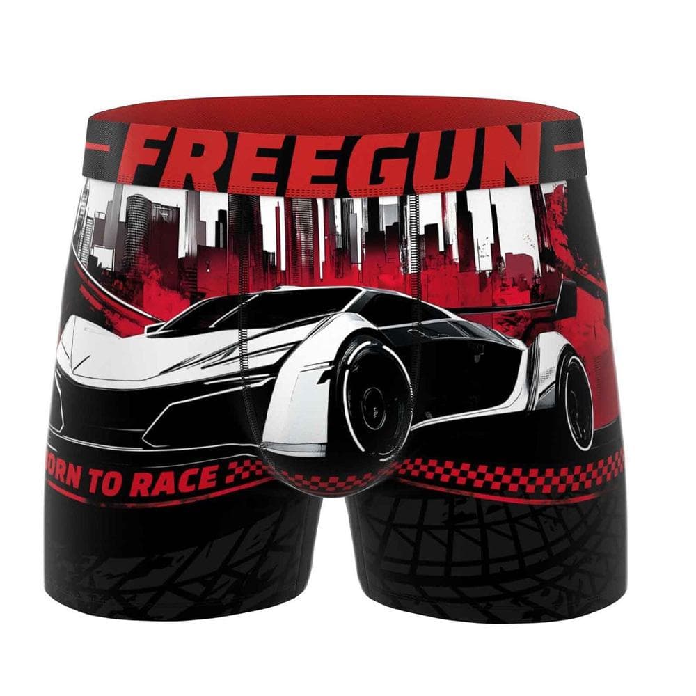 Boxer Noir/Rouge Homme Freegun Voiture 1